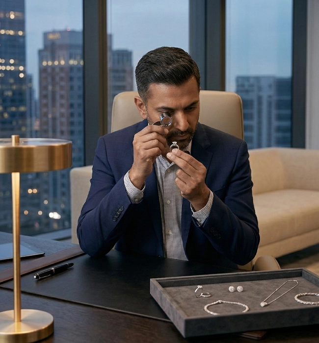 Silver and Diamond Jewellery service